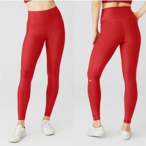 NWT ALO 7/8 High Waist Airbrush Leggings In Classic Red